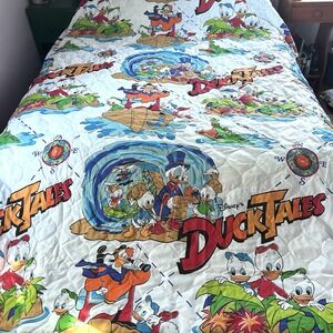Vintage 1986 Disney's Duck Tales Quilted Twin Comforter Bedcover